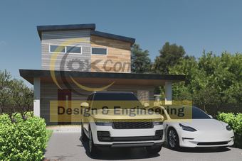 Entry and carport — rendering