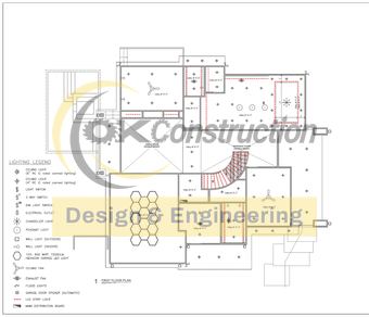 Ceiling layout, first floor