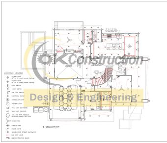 Electrical layout, first floor