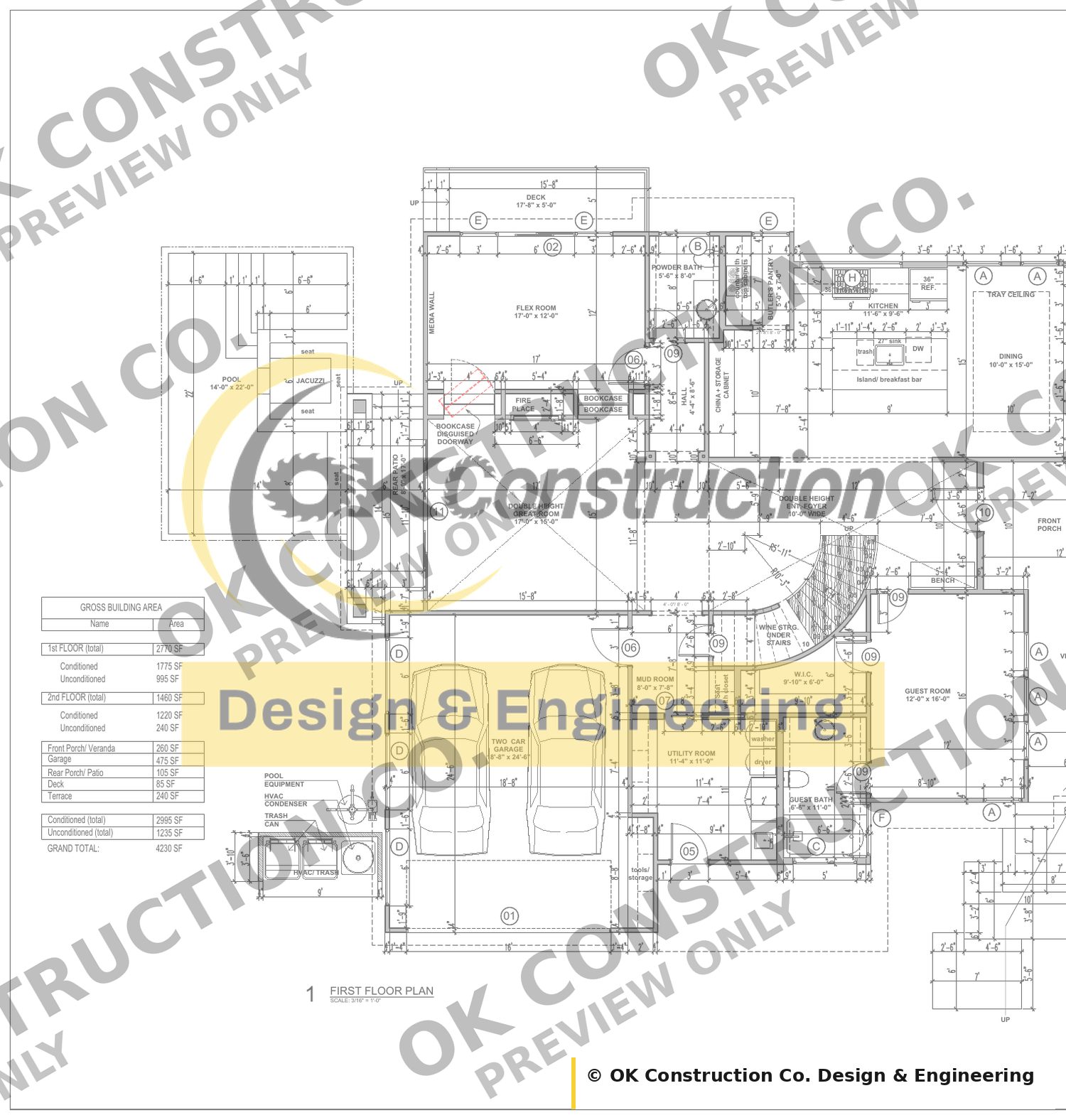First Floor — 1,775 sq ft conditioned