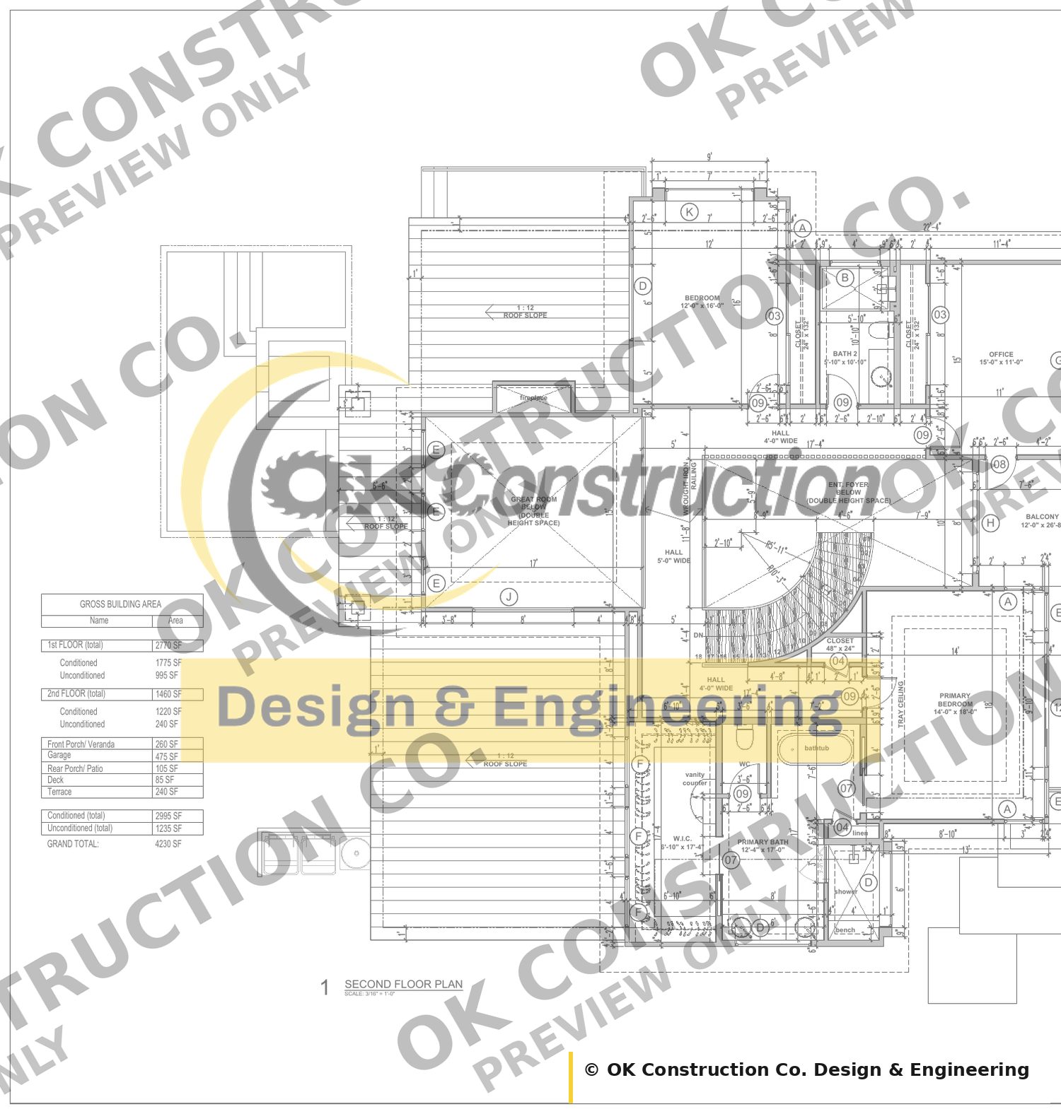 Second Floor — 1,220 sq ft conditioned