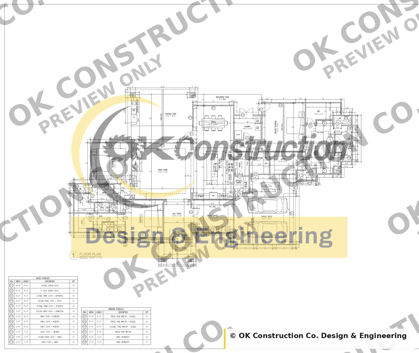 Main Floor — 3,290 sq ft heated, 4,480 sq ft total