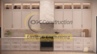 Range wall and hood — rendering